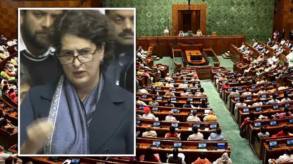 प्रियंका गांधी का संसद में पहला संबोधन, जानिए किन –किन मुद्दों पर रखी अपनी बात